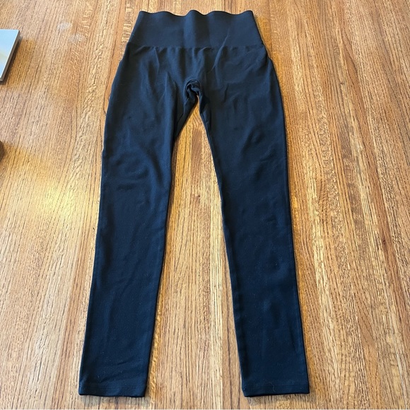 Spanx Shaping Leggings Women's Small Black Stretch EUC - Picture 1 of 8